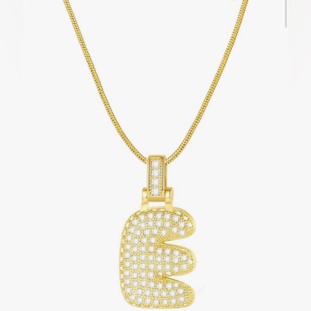 Letter E necklace NWT